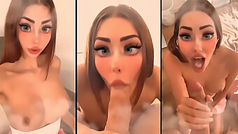 La carina principessa Hentai fa un pompino e ingoia lo sperma