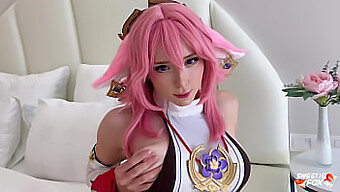 Yae Miko má cosplay a deepthroat schopnosti, ktoré vedú k drsnému sexu