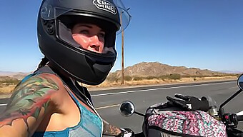 Felicity Feline's thrilling motorcycle ride and her stunning tattoos